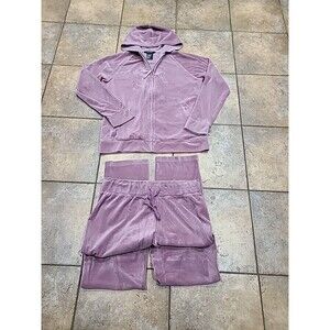 Tall Girl Velour Pants & Zip Hoodie Jacket Size Medium Y2K   Tracksuit